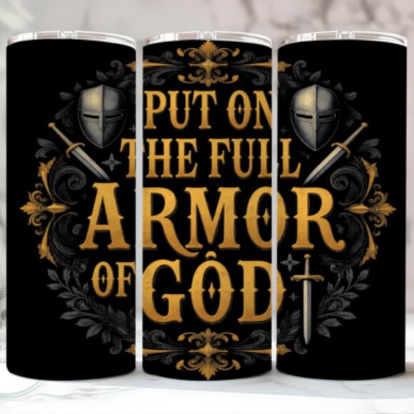 Scripture Themed 20oz Sublimated Stainless Steel Tumbler with Lid & Straw - Picture 3 of 5